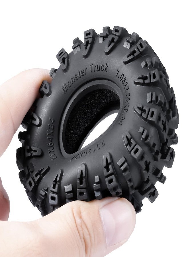 Zolikar 4PCS 1.1 Tires 64MM RC Soft Rubber 1.0" Wheel Tires for 1/18 1/24 RC Crawler TRX4M SCX24 Upgrade(A) - Image 5